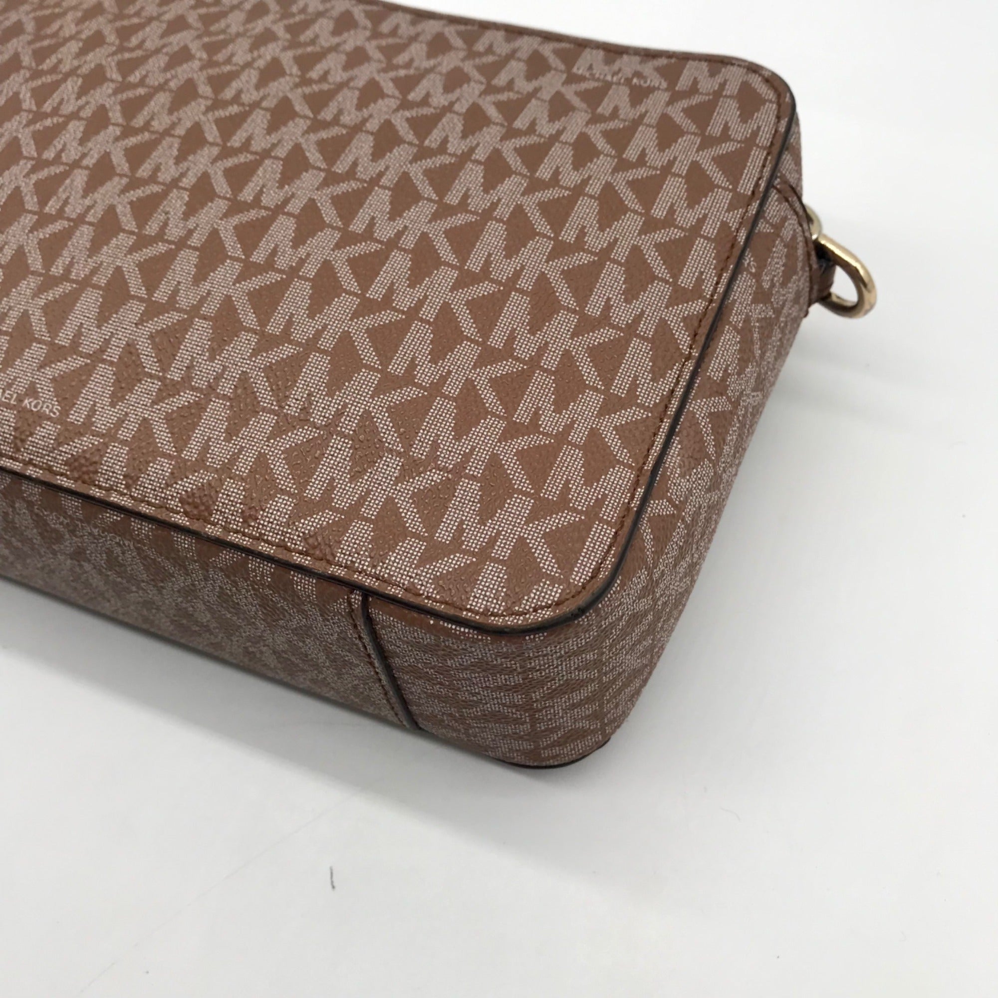 Michael Kors Brown Pebbled Leather Crossbody