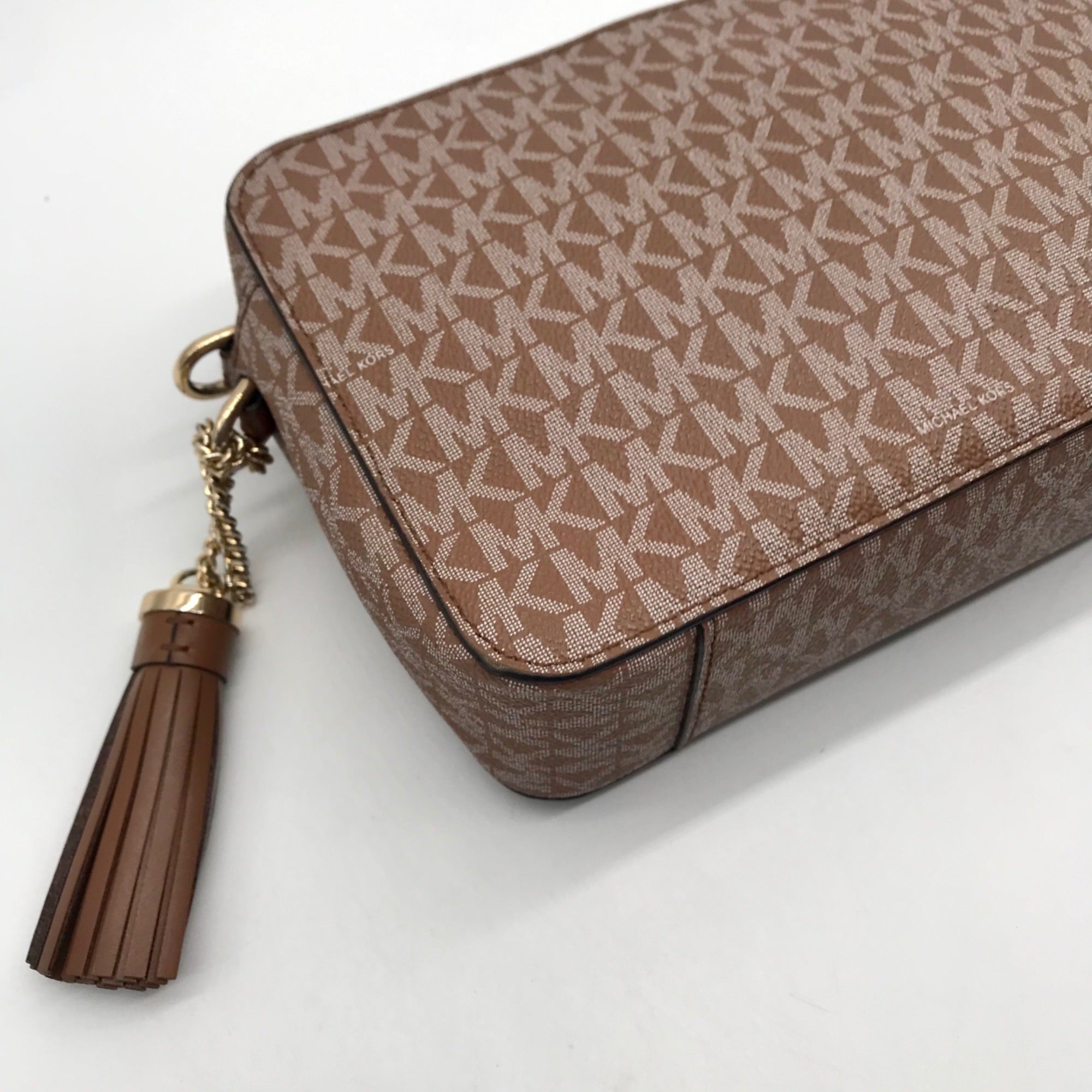 Michael Kors Brown Pebbled Leather Crossbody