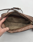 Michael Kors Brown Pebbled Leather Crossbody