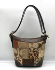 Coach Brown Monogram Patchwork Shoulder Bag 11497
