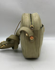 Salvatore Ferragamo Light Green Suede Fancini Shoulder Bag