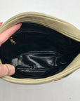 Salvatore Ferragamo Light Green Suede Fancini Shoulder Bag