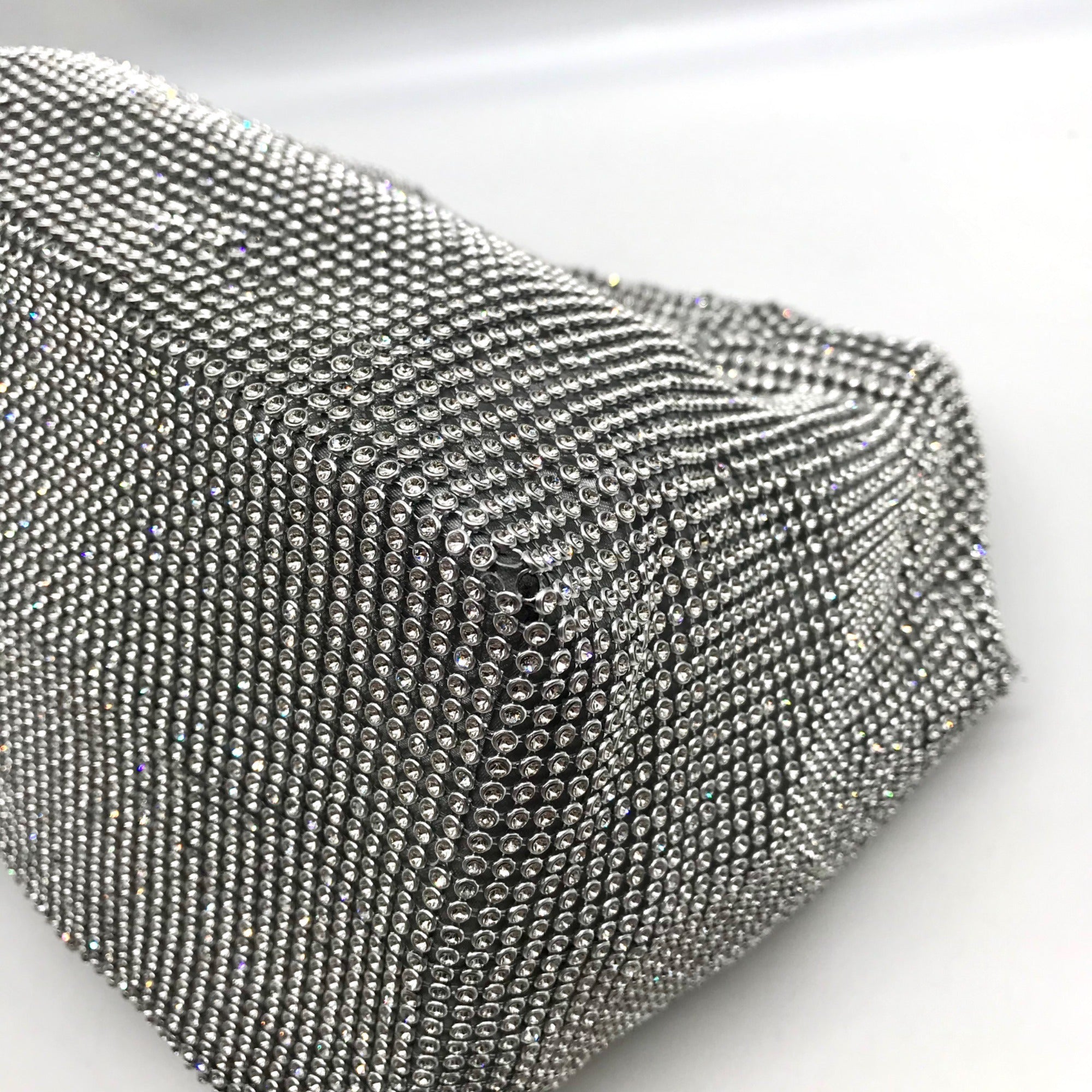 I.N.C. International Concepts Silver Mesh Crystal Hobo Bag