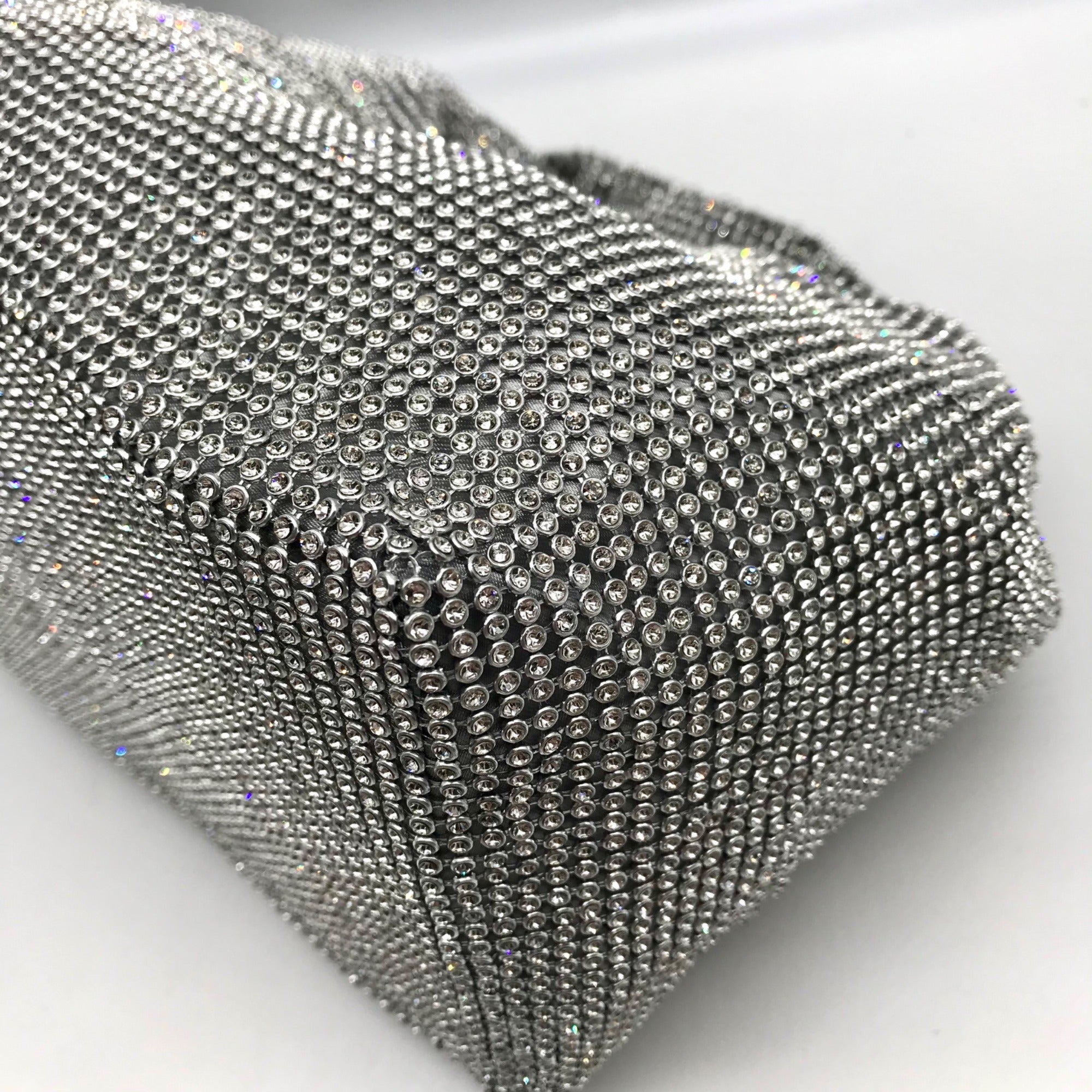 I.N.C. International Concepts Silver Mesh Crystal Hobo Bag