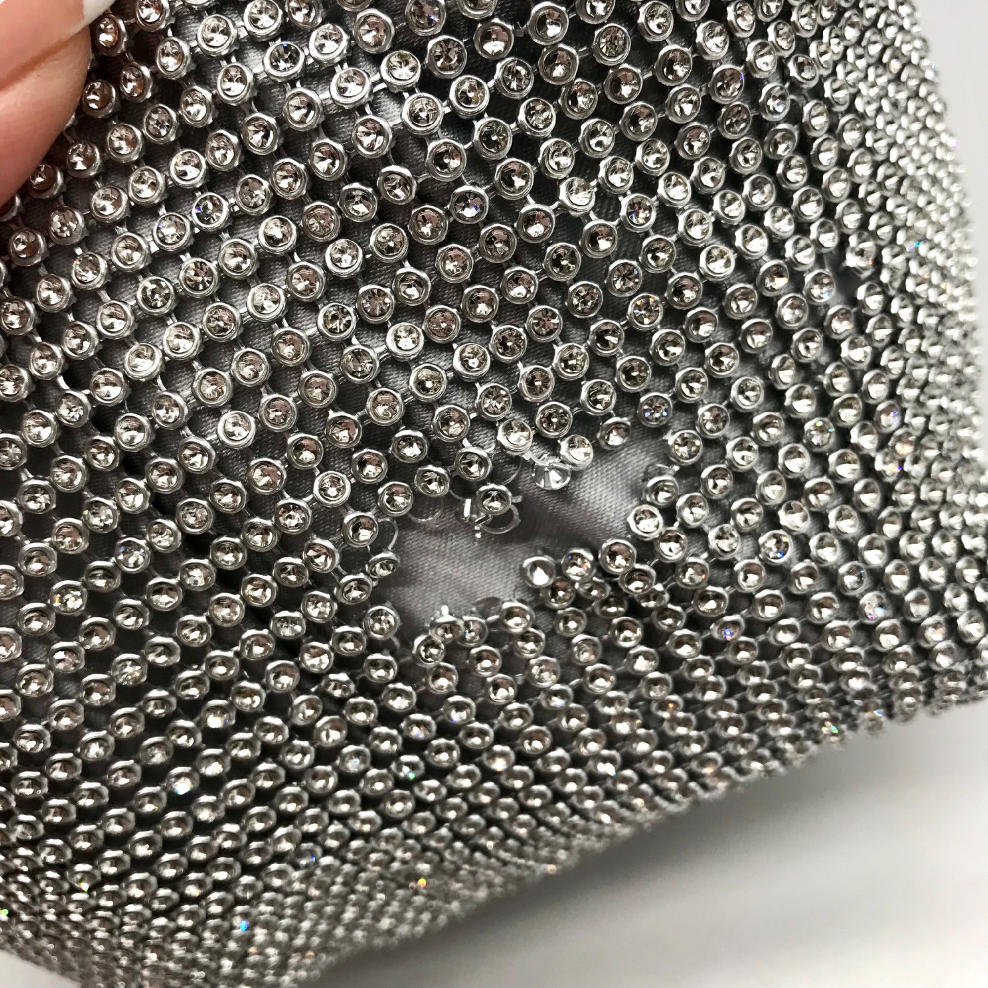 I.N.C. International Concepts Silver Mesh Crystal Hobo Bag