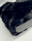 Falorni Italia Le Borse Black Fur Shoulder Bag