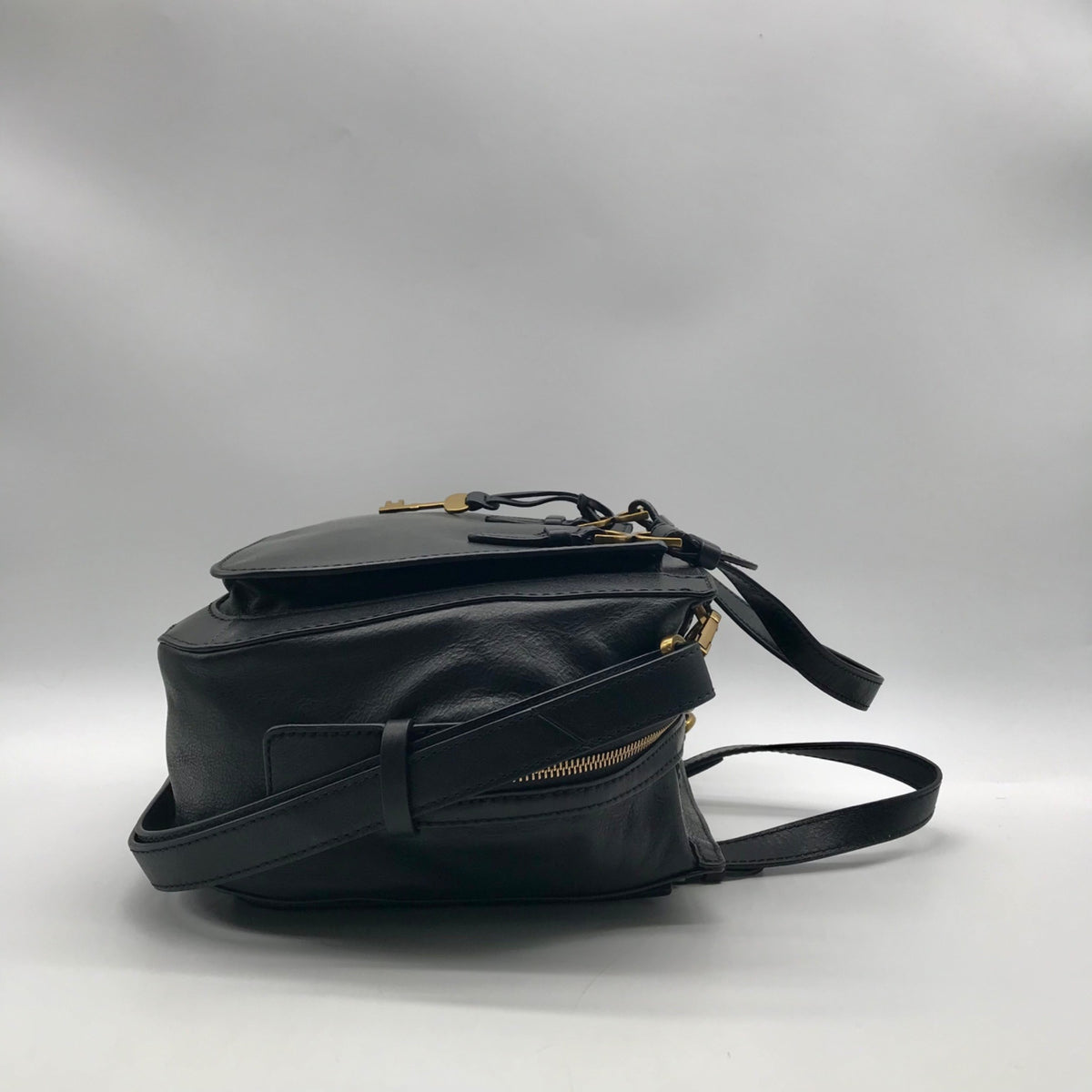 Fossil Black Leather Women's Brooke Satchel Bag
