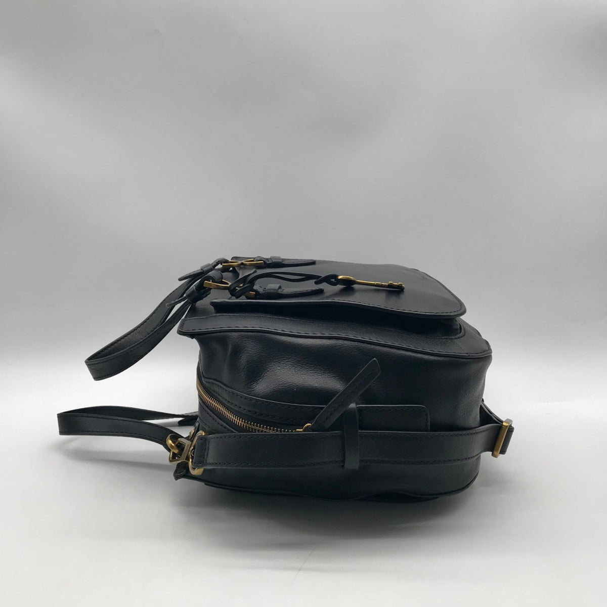 Fossil Black Leather Women's Brooke Satchel Bag