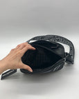 Karl Lagerfeld Black Rhinestone Duo Camera Crossbody