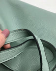 Steve Madden Mint Green Pebbled Satchel With Scarf