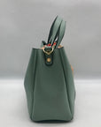 Steve Madden Mint Green Pebbled Satchel With Scarf