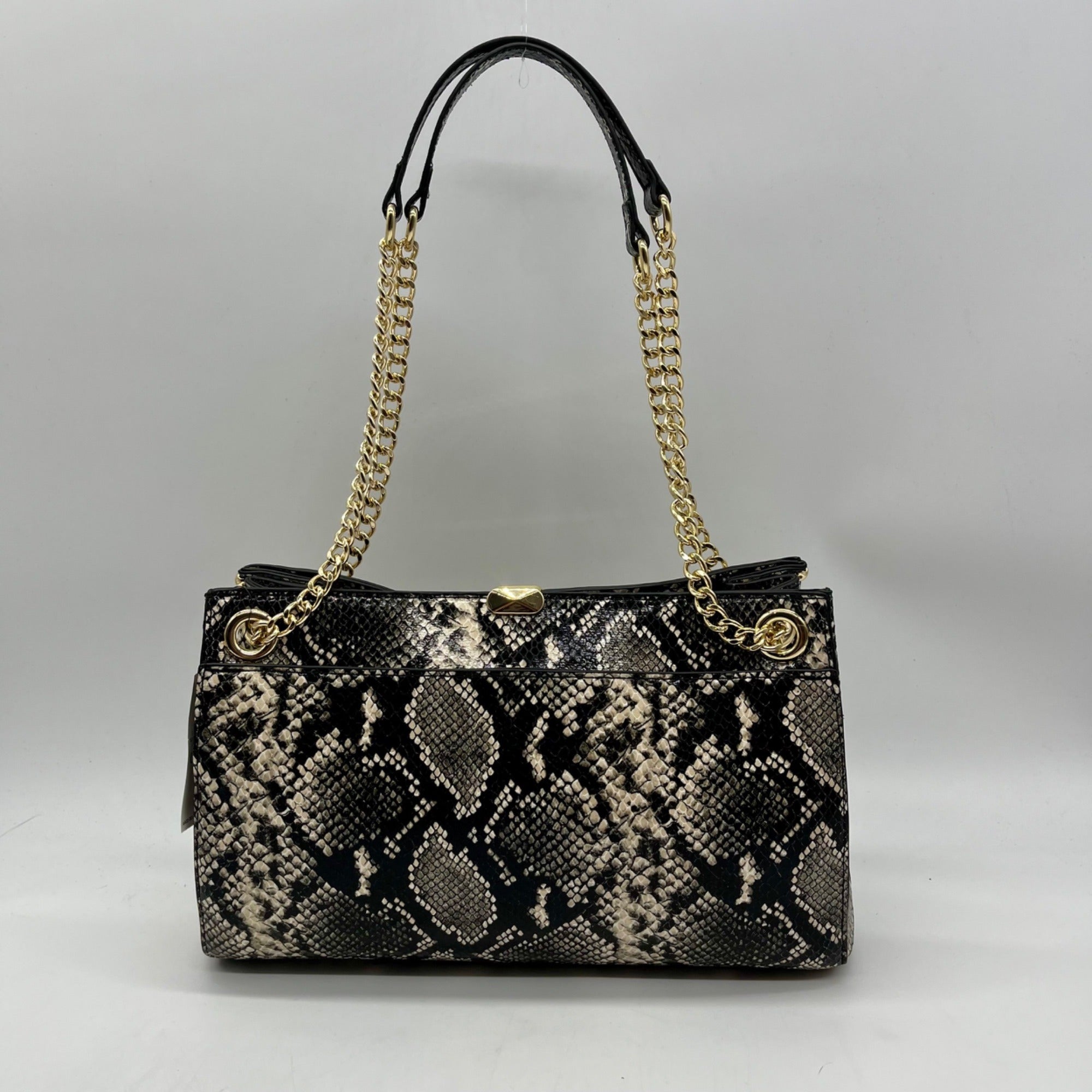 I.N.C. International Concepts Grey/Black Snakeskin Salee Medium Shoulder Bag