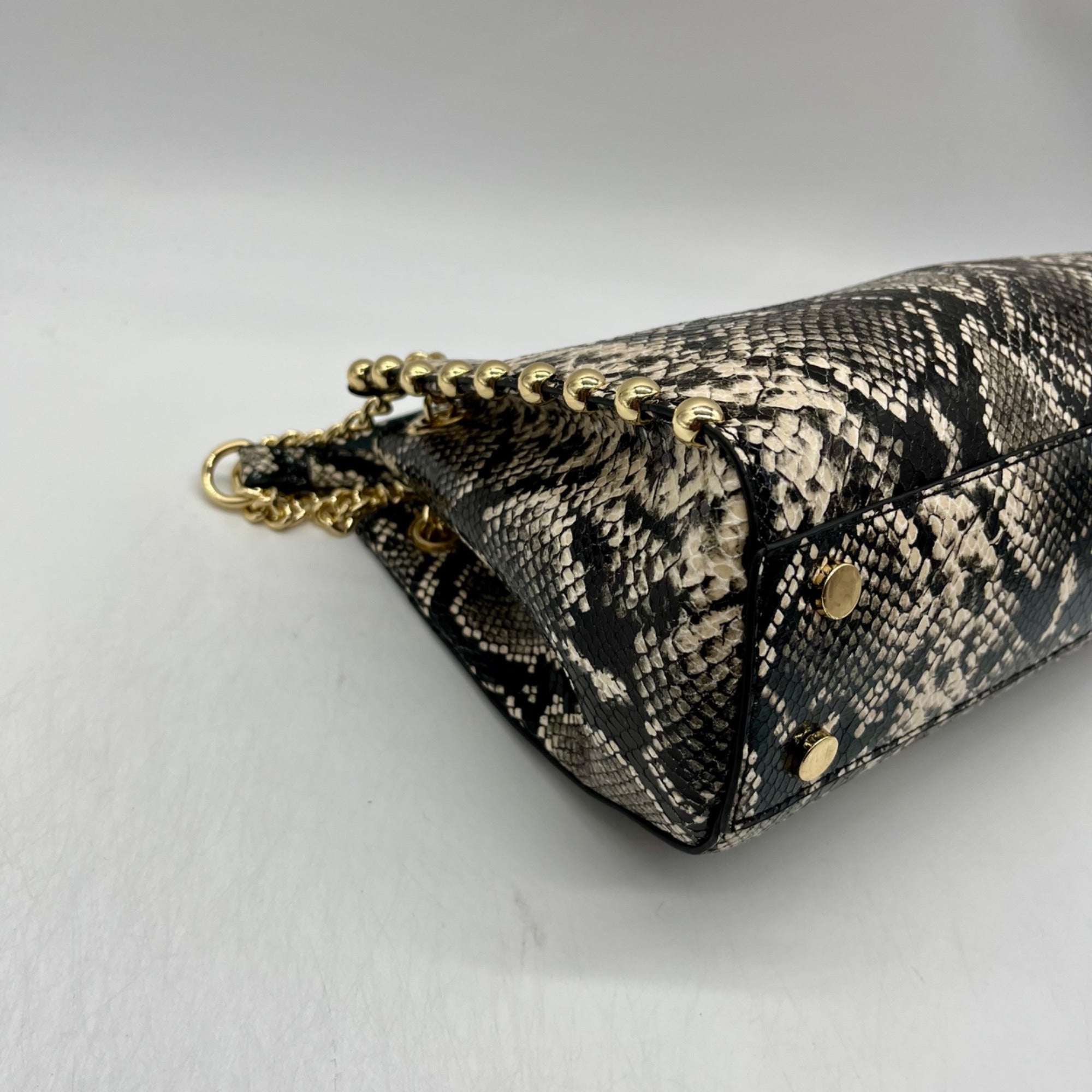 I.N.C. International Concepts Grey/Black Snakeskin Salee Medium Shoulder Bag