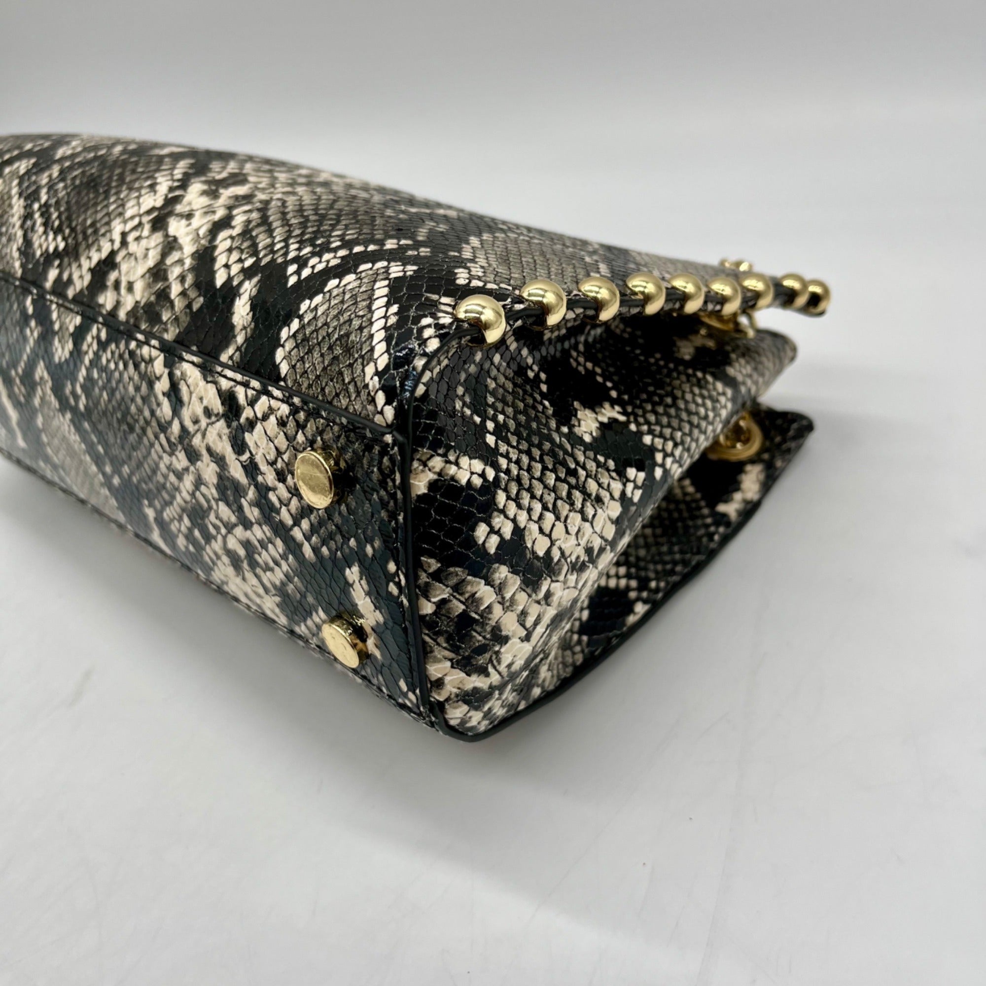 I.N.C. International Concepts Grey/Black Snakeskin Salee Medium Shoulder Bag