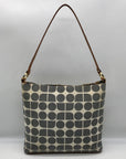 Kate Spade Gray Canvas Vintage Geometric Print Shoulder Bag