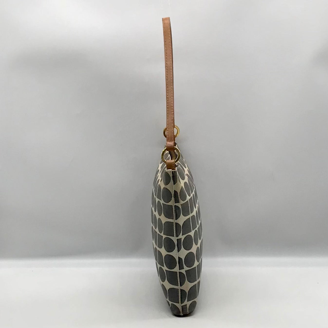 Kate Spade Gray Canvas Vintage Geometric Print Shoulder Bag