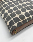 Kate Spade Gray Canvas Vintage Geometric Print Shoulder Bag