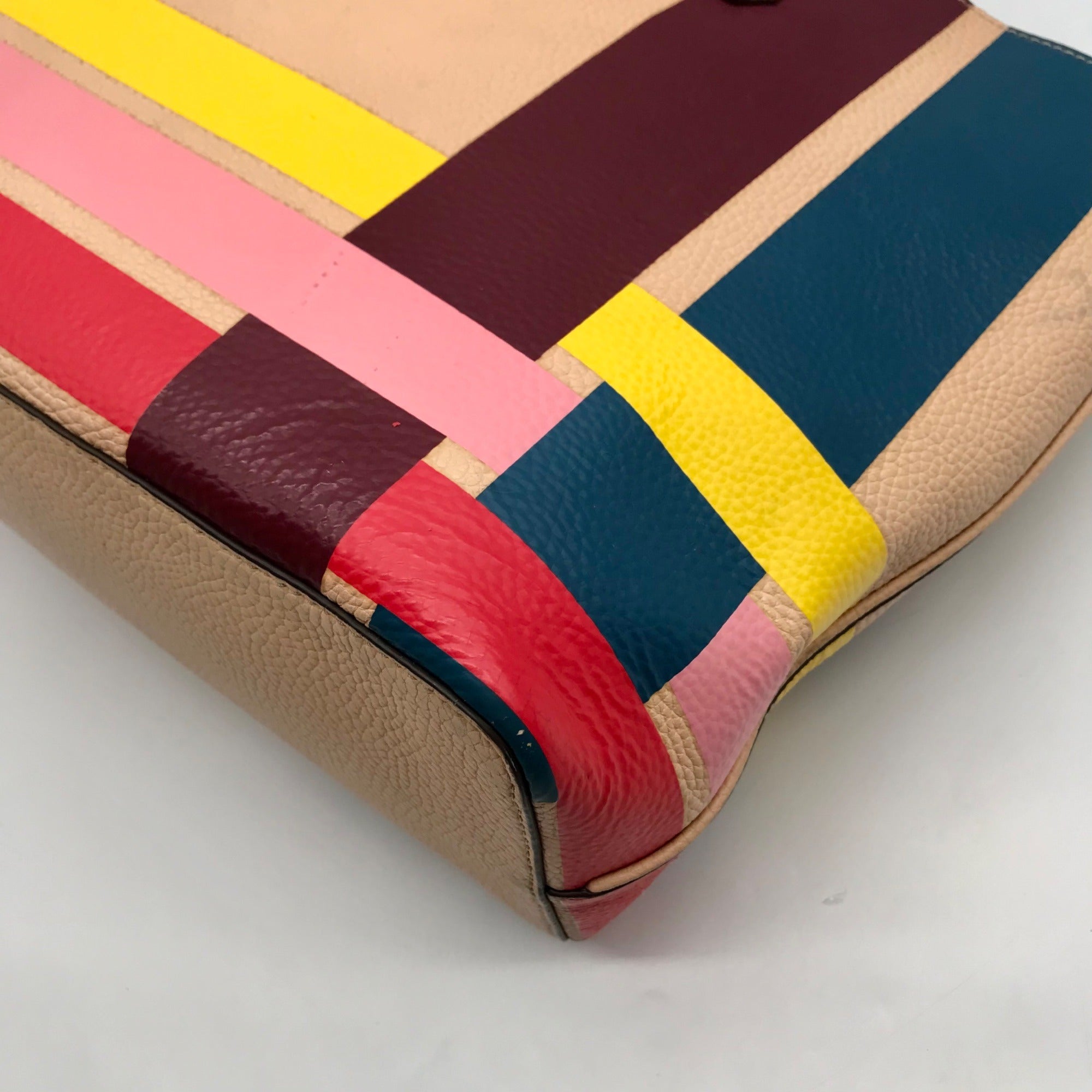 Tory Burch Colorful Striped Perry Tote Bag
