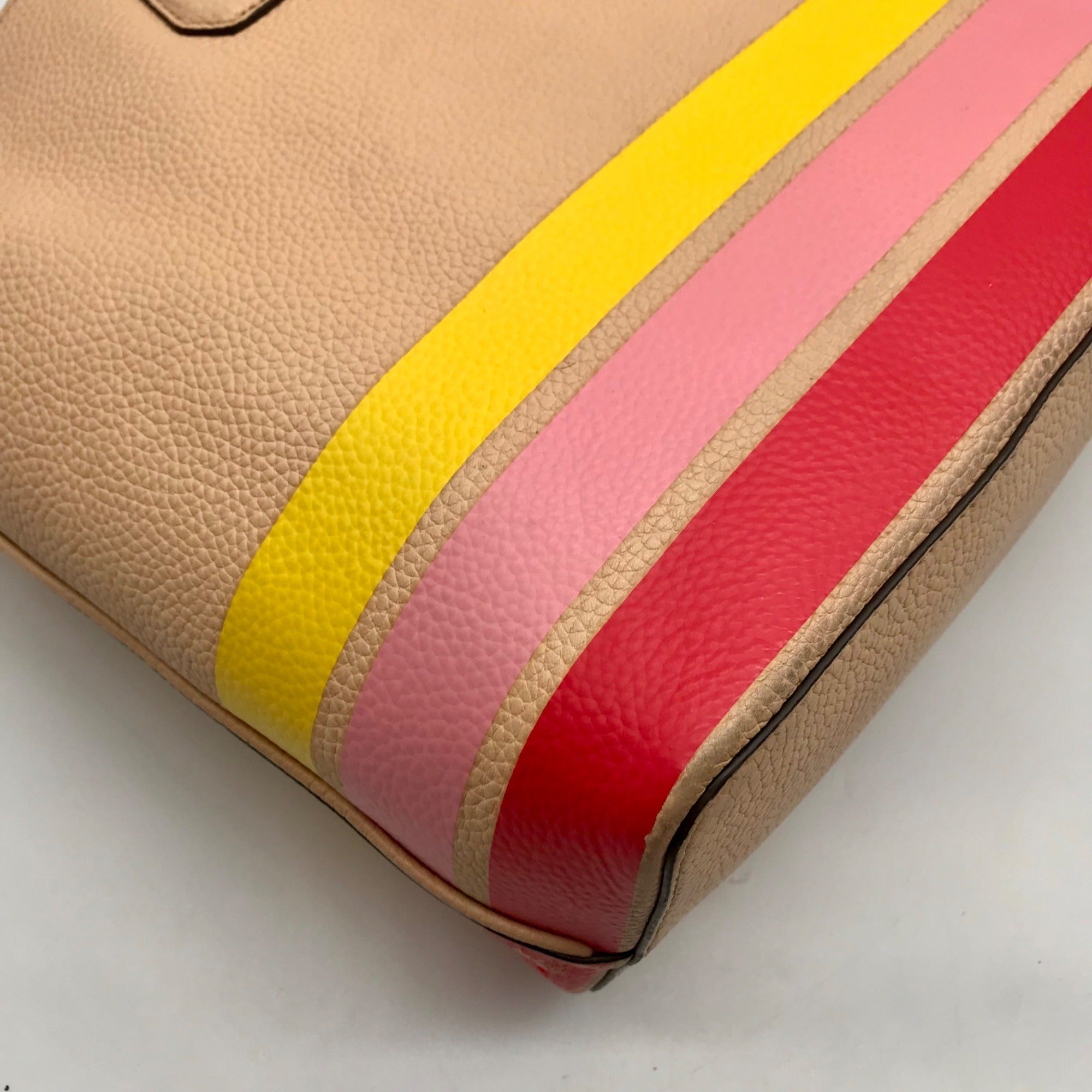 Tory Burch Colorful Striped Perry Tote Bag