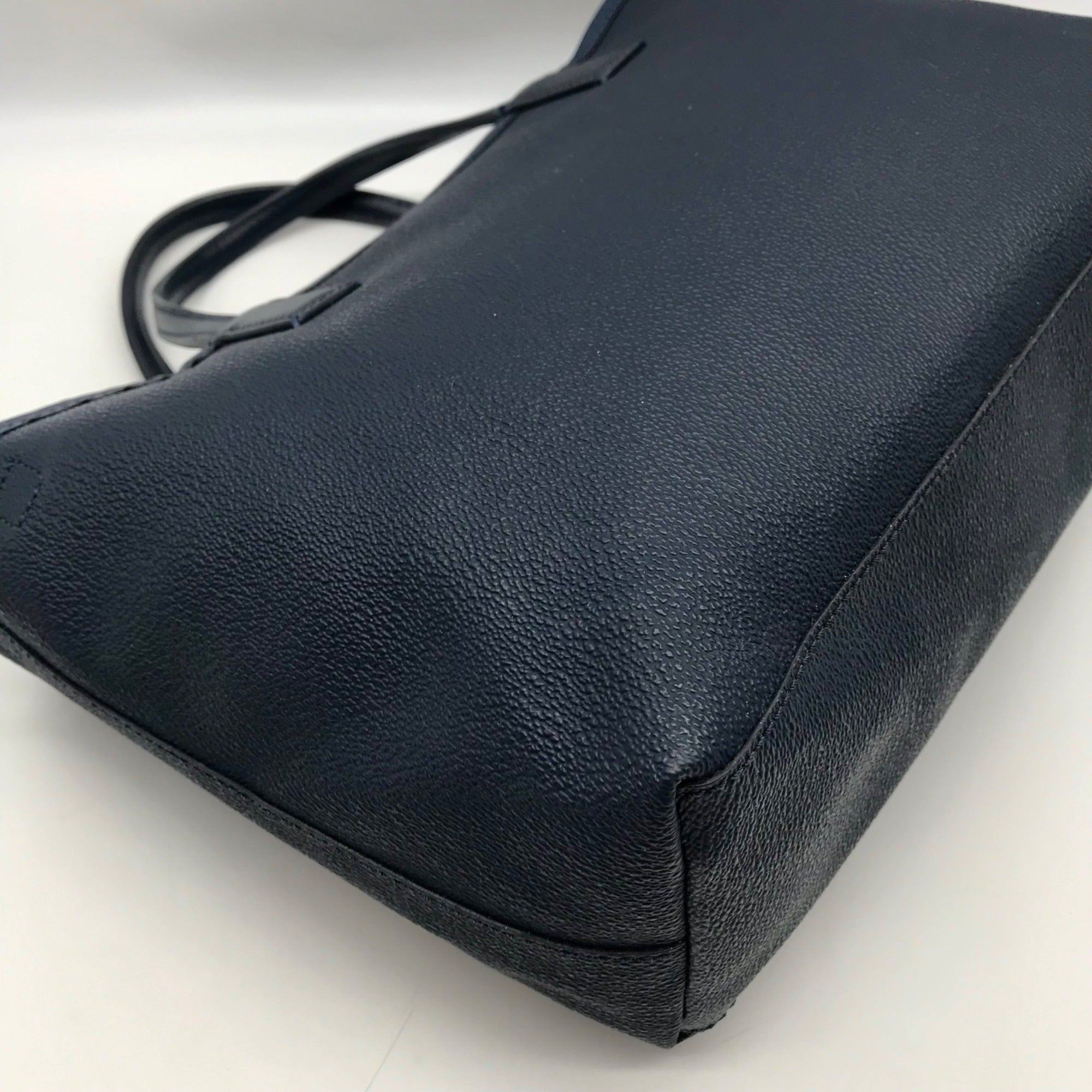 Tory Burch Navy Leather Kerrington I Love You Crossbody Tote