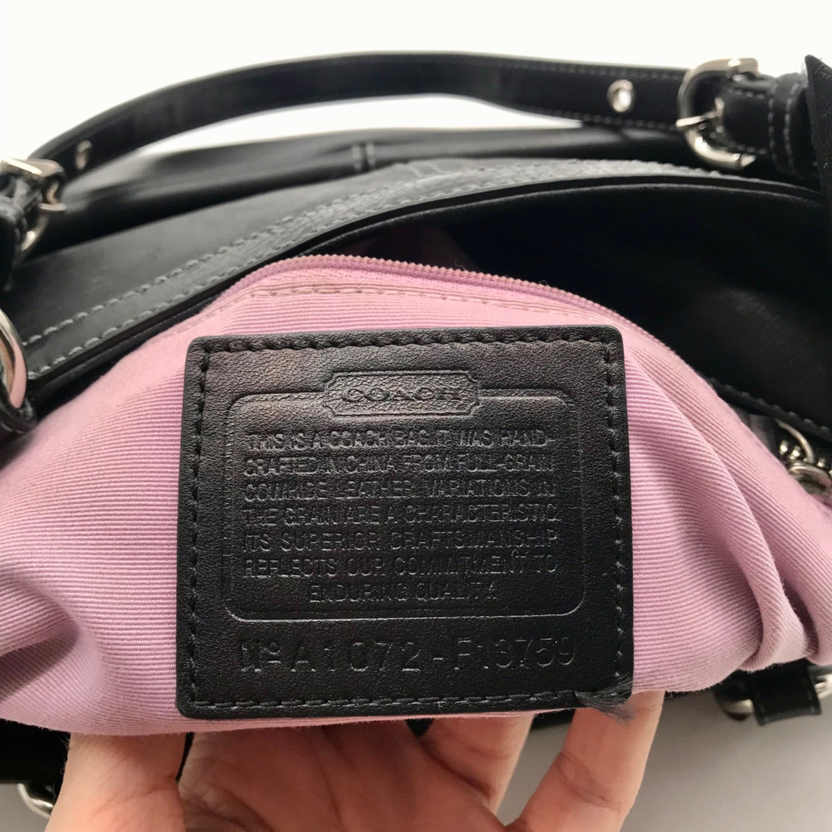 Coach Black Leather Gallery Pleated Tote Bag F13759