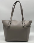 Michael Kors Gray Saffiano Leather Jet Set Tote Bag