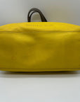 Marc Jacobs Yellow & Tan Colorblock Leather Tote Bag