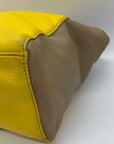 Marc Jacobs Yellow & Tan Colorblock Leather Tote Bag