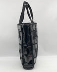 Tory Burch Black Canvas & Patent Leather Large Tote Bag