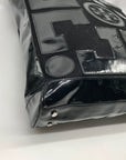 Tory Burch Black Canvas & Patent Leather Large Tote Bag