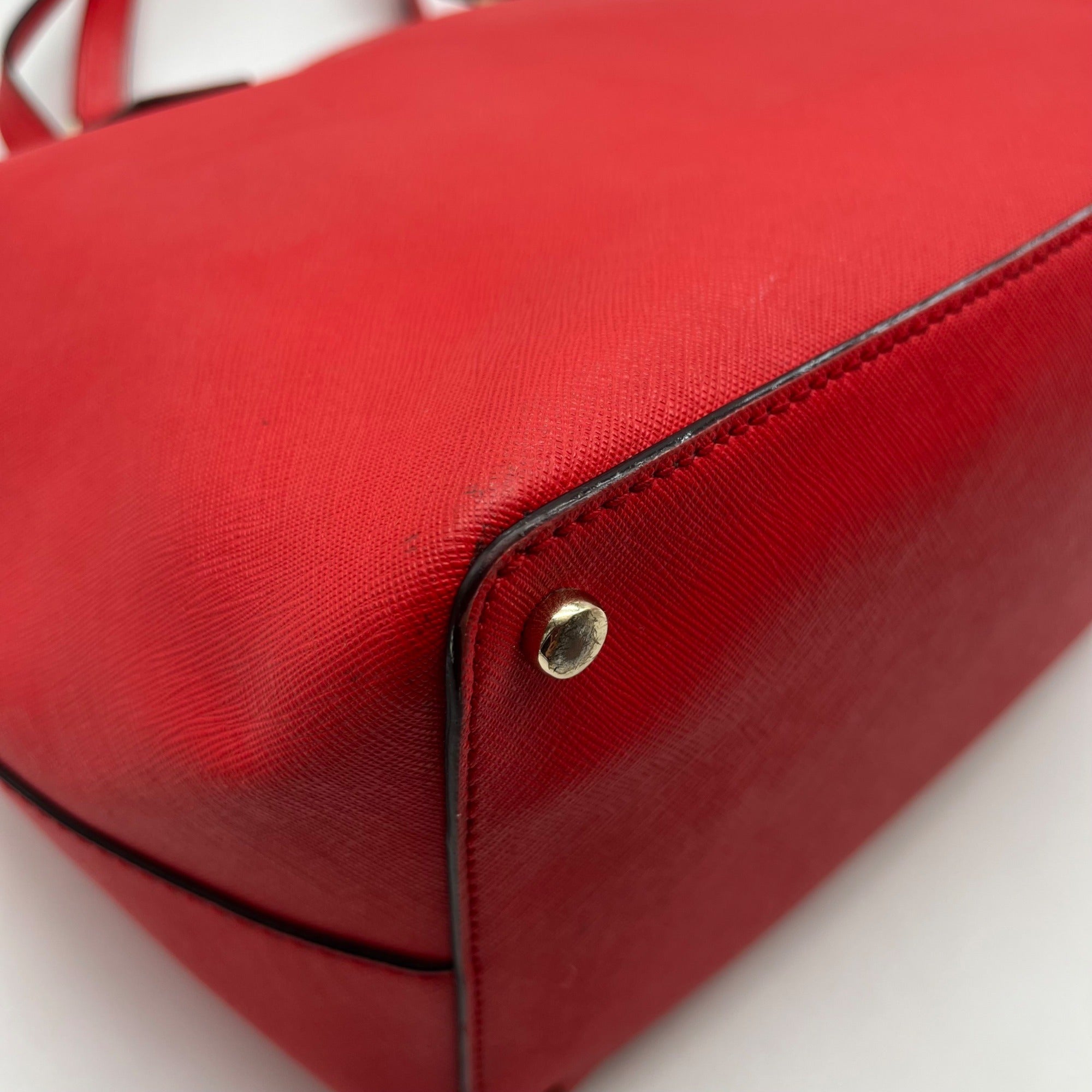 Kate Spade Red Saffiano Leather Cameron Street Lucie Tote