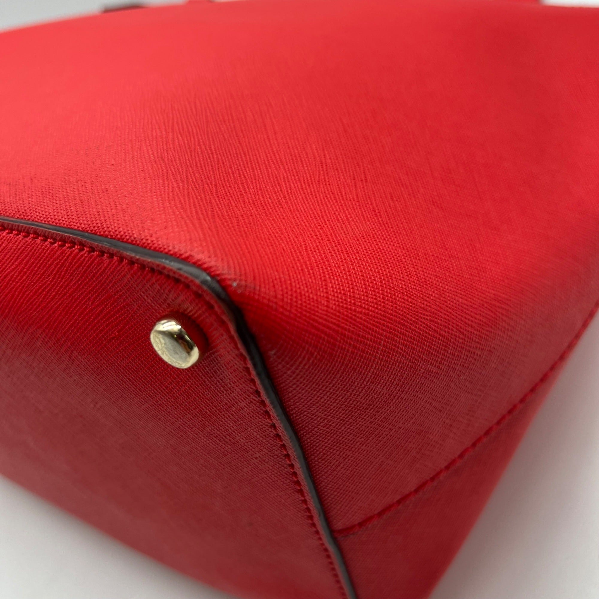 Kate Spade Red Saffiano Leather Cameron Street Lucie Tote