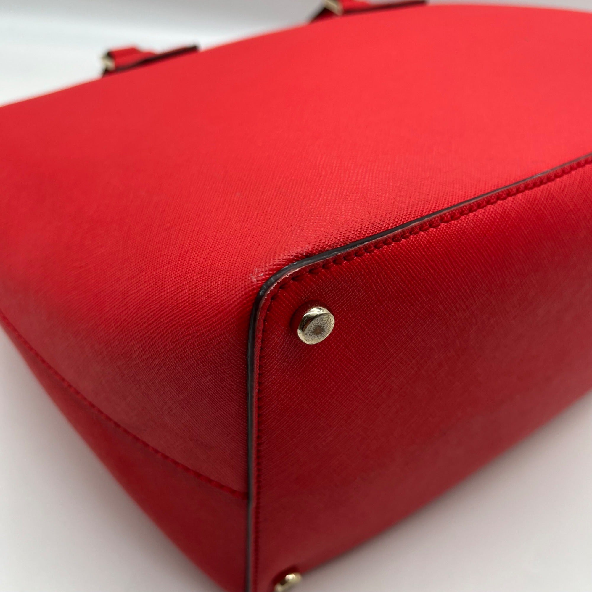 Kate Spade Red Saffiano Leather Cameron Street Lucie Tote