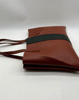 Vince Camuto Brown Pebbled Vegan Leather Luck Tote Bag