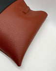 Vince Camuto Brown Pebbled Vegan Leather Luck Tote Bag