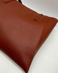 Vince Camuto Brown Pebbled Vegan Leather Luck Tote Bag