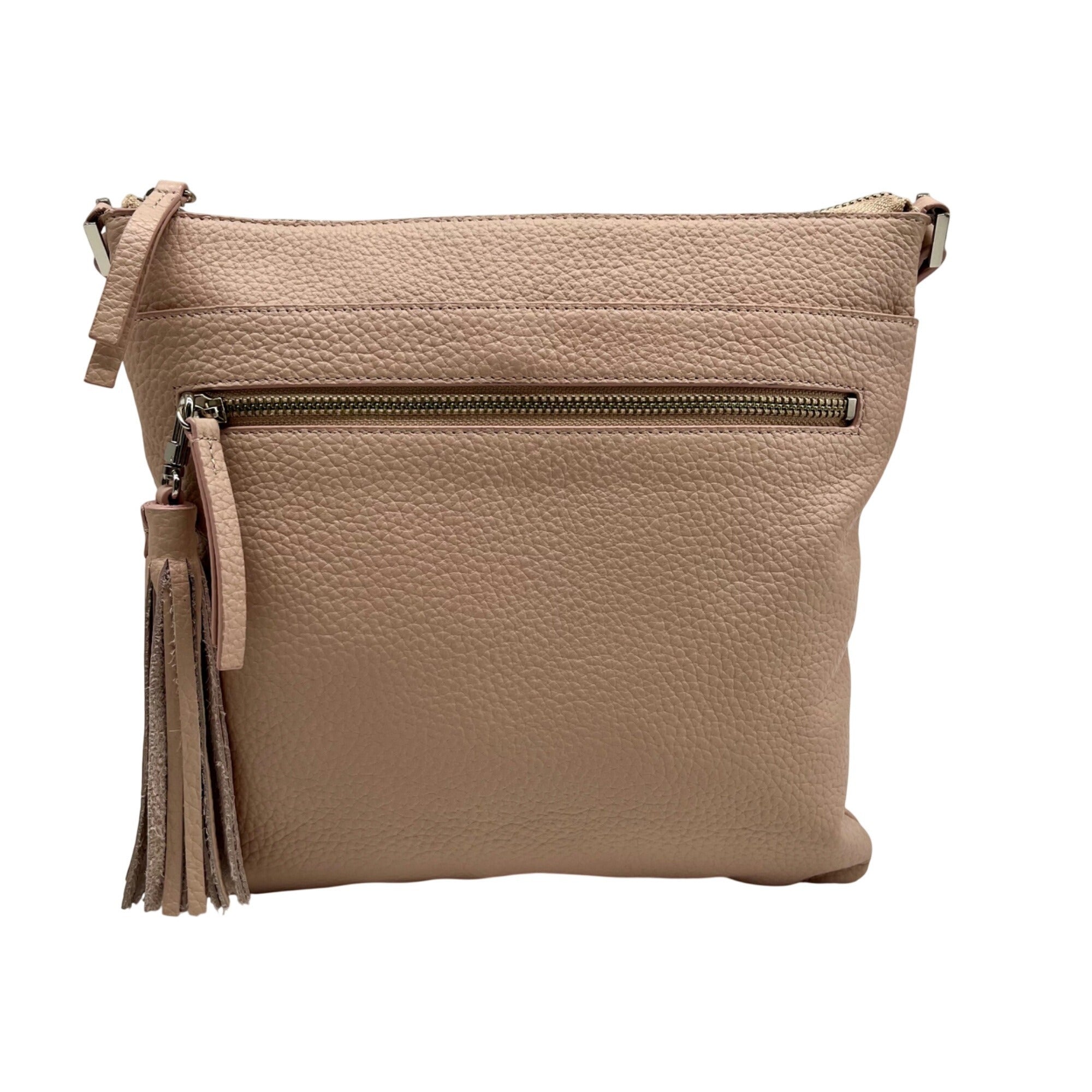Halogen Pink Leather Crossbody Bag 