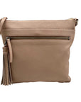 Halogen Pink Leather Crossbody Bag 