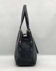Kate Spade Black Pebbled Leather Brennan Grey Street Tote Bag
