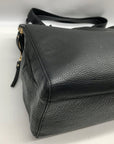 Kate Spade Black Pebbled Leather Brennan Grey Street Tote Bag