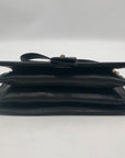 Michael Kors Turnlock Charm Black Pebbled Leather Triple Gusset Crossbody