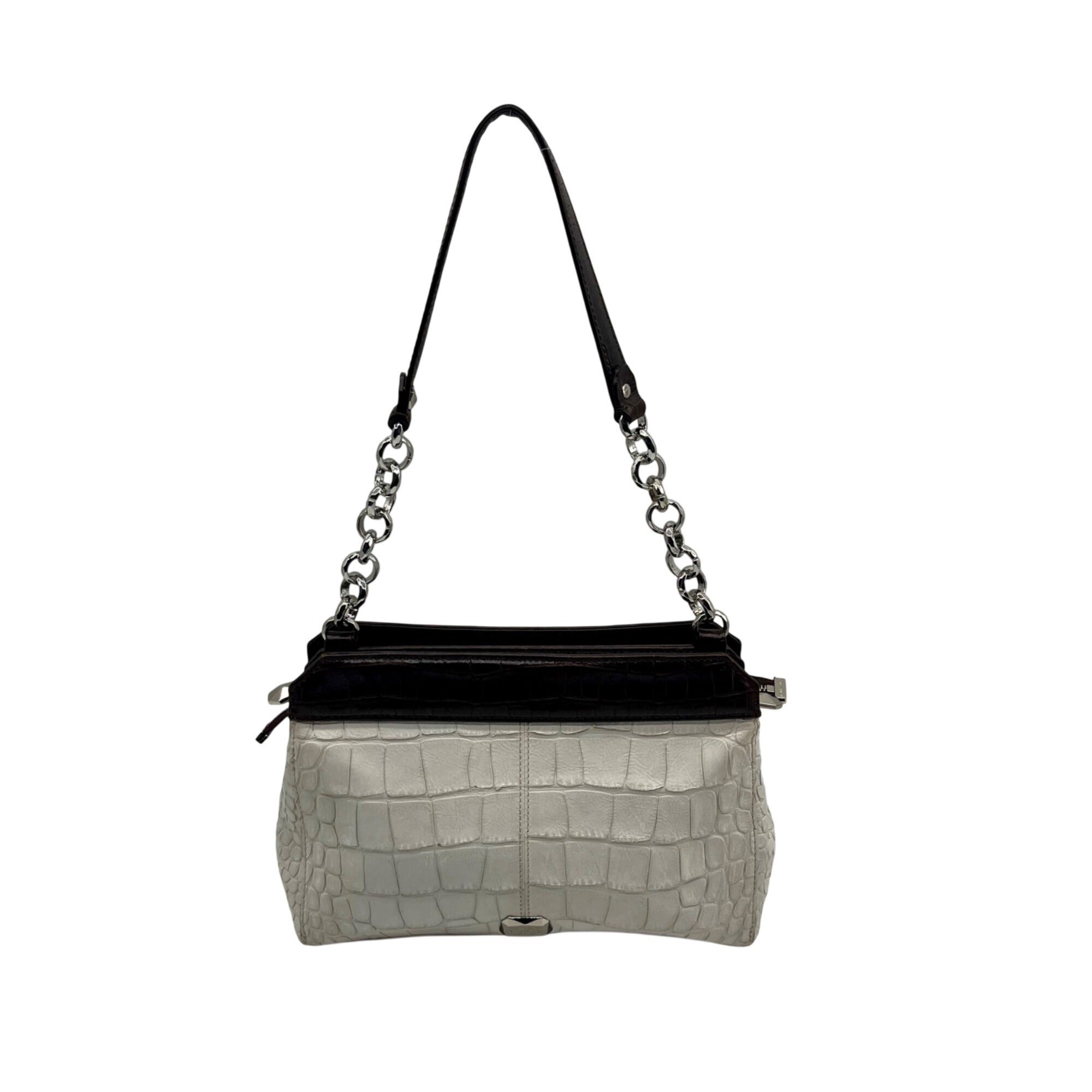 Henri Bendel Croc-Embossed Leather Shoulder Bag