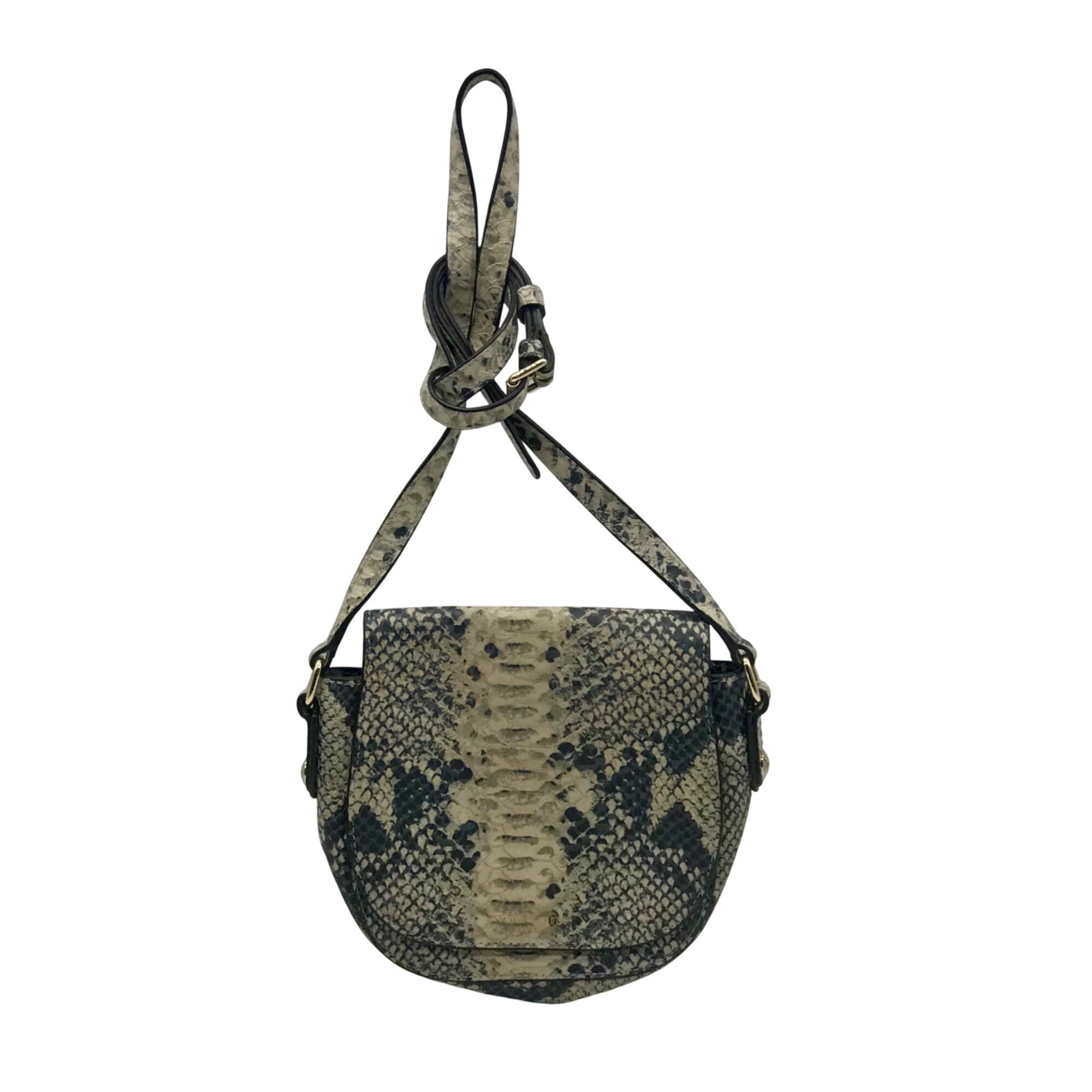Henri Bendel Genuine Leather Snakeskin Crossbody Bag