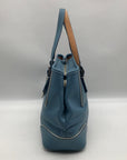 Coach Blue Leather Hampton Carryall Satchel Bag 9605
