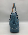 Coach Blue Leather Hampton Carryall Satchel Bag 9605