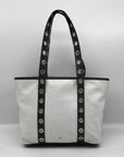 Tous White Leather Mini Tiger Tote Bag