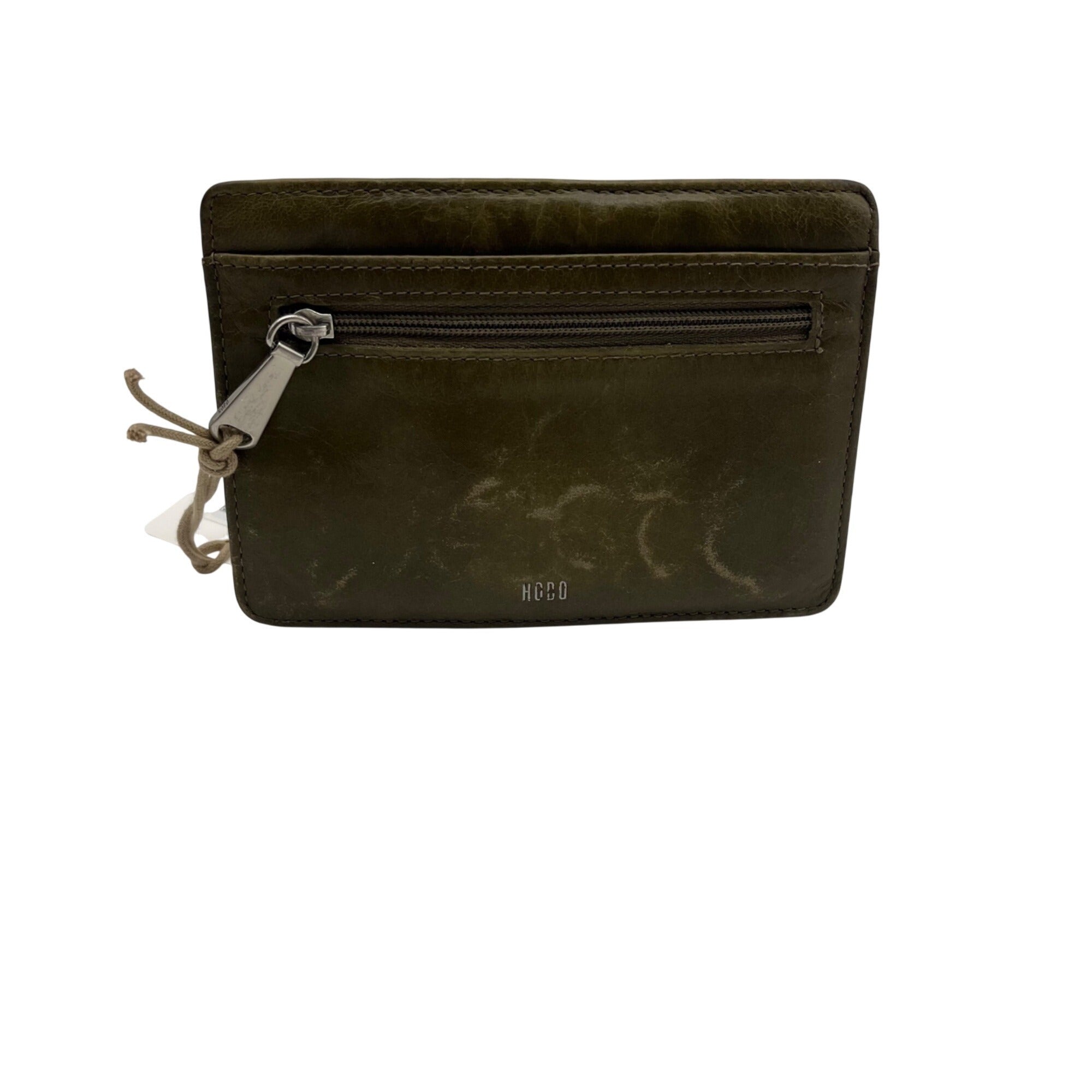 Hobo Green Euro Slide Leather Card Wallet