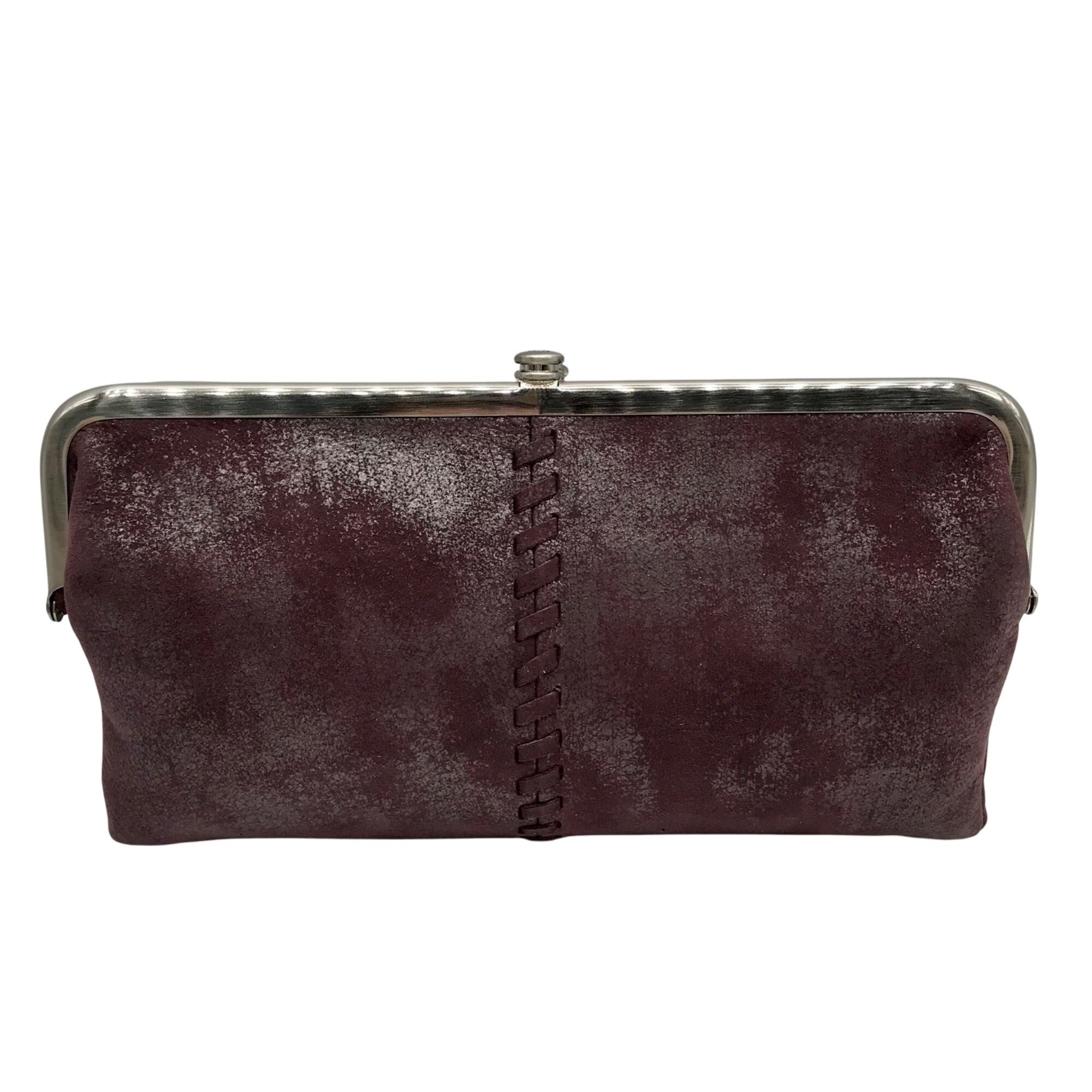 Hobo Purple Leather Lauren Clutch 