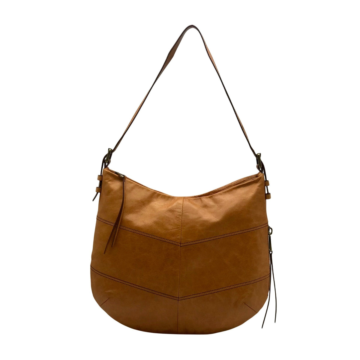  Hobo Slouchy Brown Leather Shoulder Bag