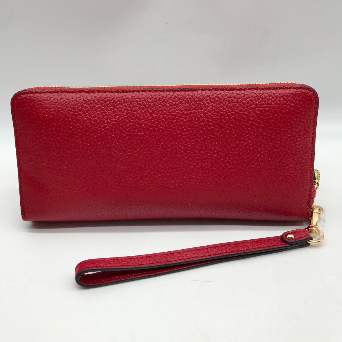 Michael Kors Red Pebbled Leather Jet Set Continental Wristlet